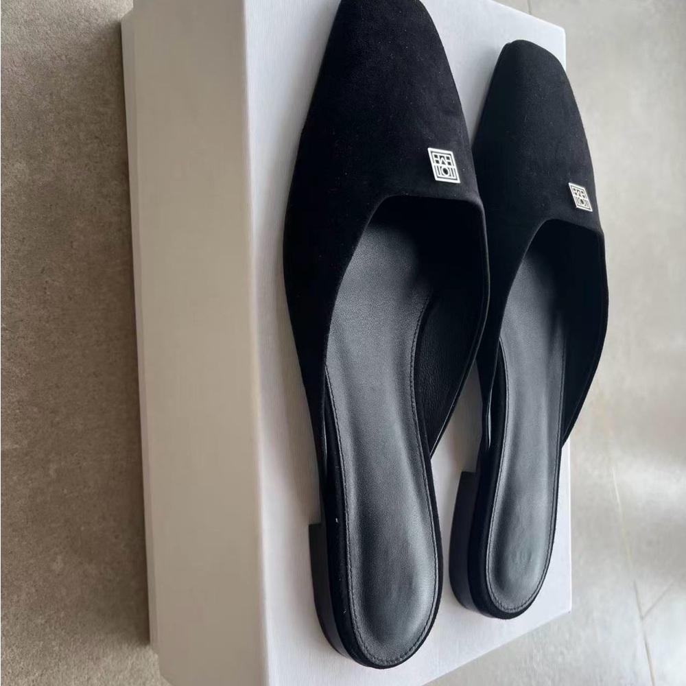 Toteme Black Suede Mules EU size 39 - Picture 4 of 4
